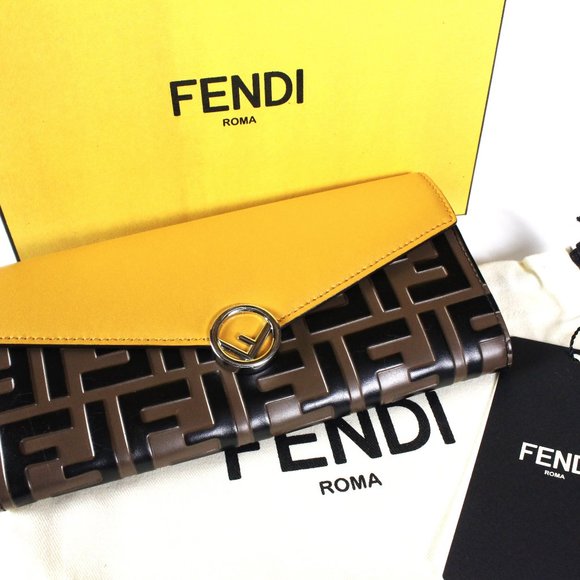 Fendi Handbags - Fendi Zucca Leather Long Wallet